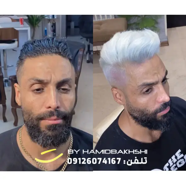 رنگ مو یخی پسرانه