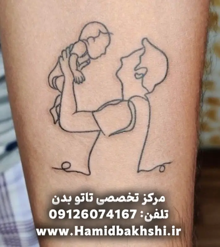 طرح تاتو پدر